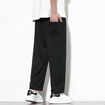 Amazon | [Easykode] プリーツパンツ メンズ サルエルパンツ 夏